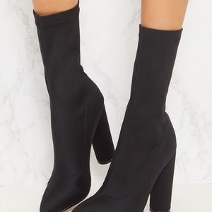 Pretty Little Thing Black  Heel  Boot
